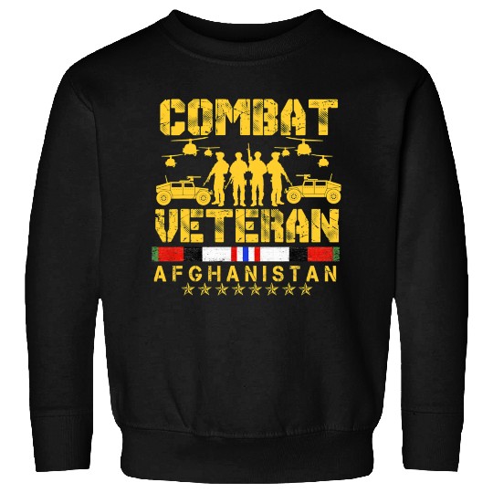 Combat Veteran Afghanistan Proud Us Sweatshirts