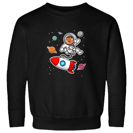 capybara astronaut in space Funny Rodent Lover Pun Sweatshirts