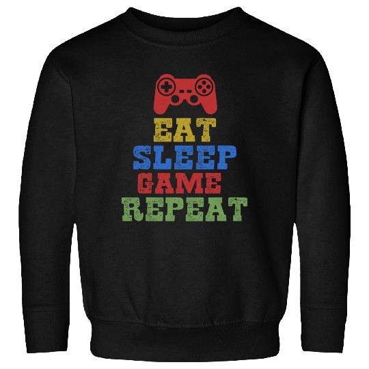 Gaming 365 Eat Sleep Game Repeat Video Sweatshirts