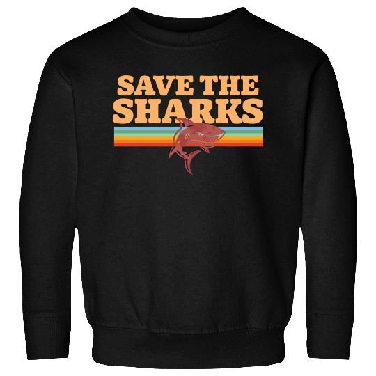 Retro Vintage Shark Save The Sharks Awareness Sweatshirts