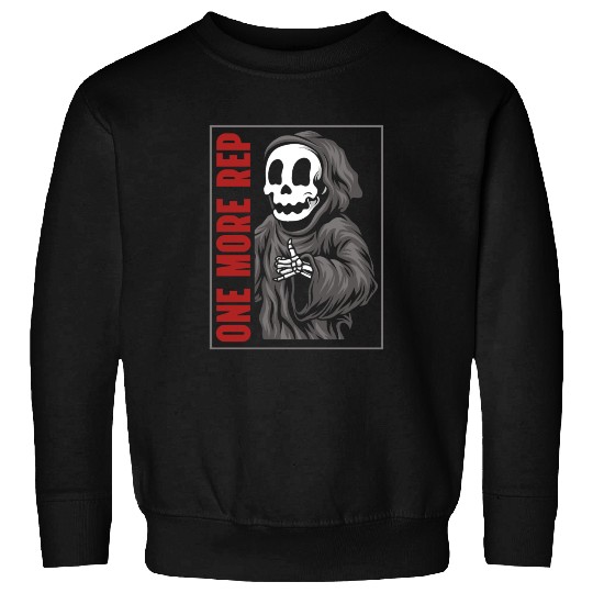 Weightlifting Grim Reaper Gym Workout Humor Sweatshirts