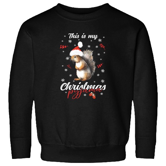 Winter Christmas Pyjama Squirrel Sweatshirts