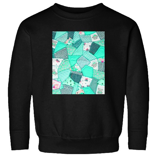 Green Baby Patchwork Sarilmak Pattern Teddy Bear Sweatshirts