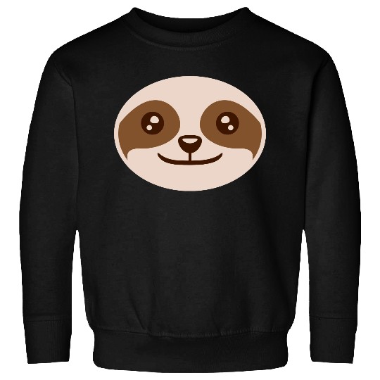 Round sloth face design Sweatshirts