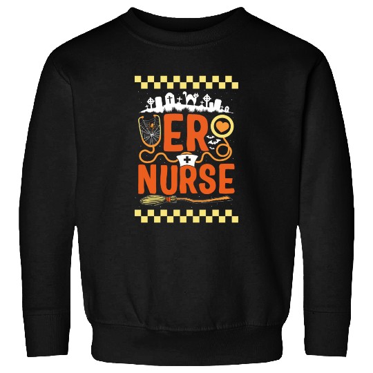 Halloween Sweatshirts, ER Nurse Spooky Health Care