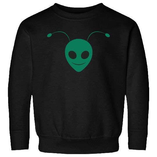 Alien Ant Face Design Green Sweatshirts