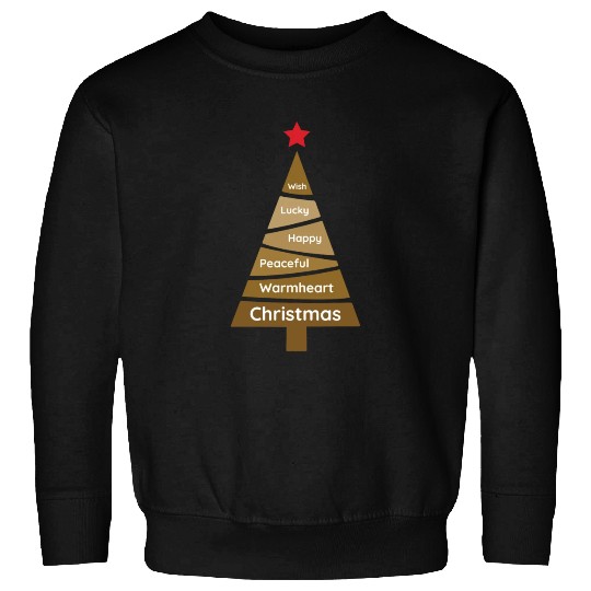 Minimalist Copper Brown Christmas Pine Sweatshirts