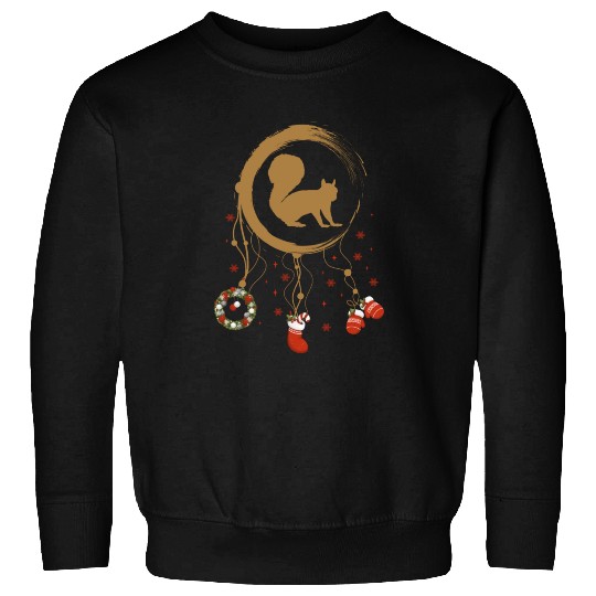 Winter dreamcatcher Christmas Squirrel Sweatshirts