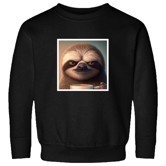 3d Sloth grumpy Coffee I hate people good morning Sweatshirts