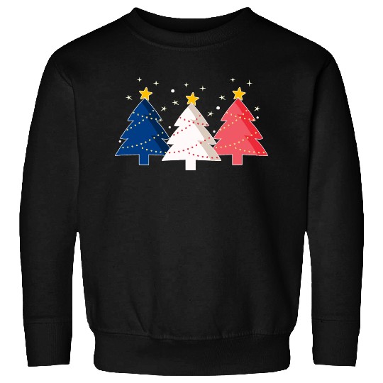 Christmas Tree French Flag France Sweatshirts