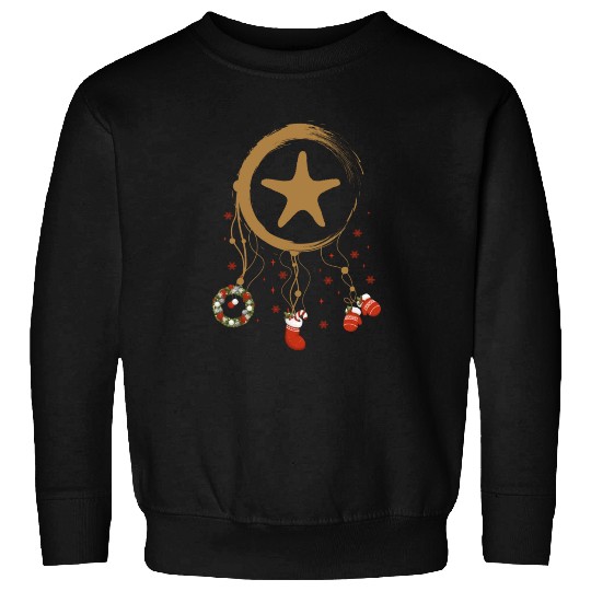 Winter dreamcatcher Christmas Starfish Sweatshirts