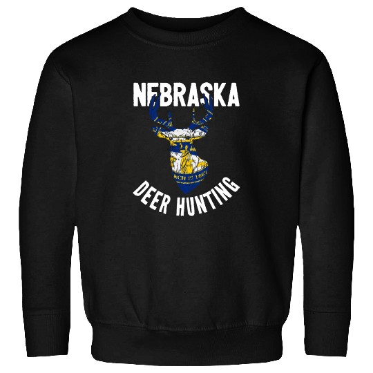 Nebraska Deer Hunting Buck Stag Hunter Sweatshirts