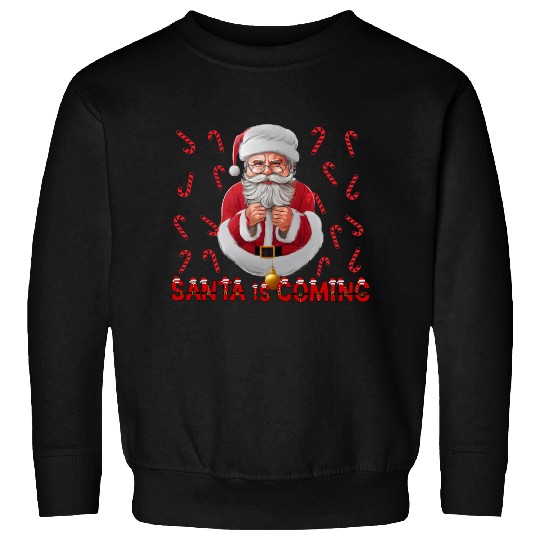 Christmas is coming Santa candy cane Sweatshirts