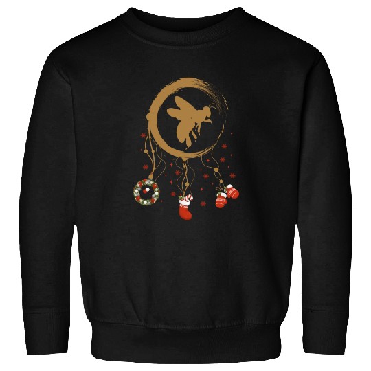 Winter dreamcatcher Christmas Bee Sweatshirts