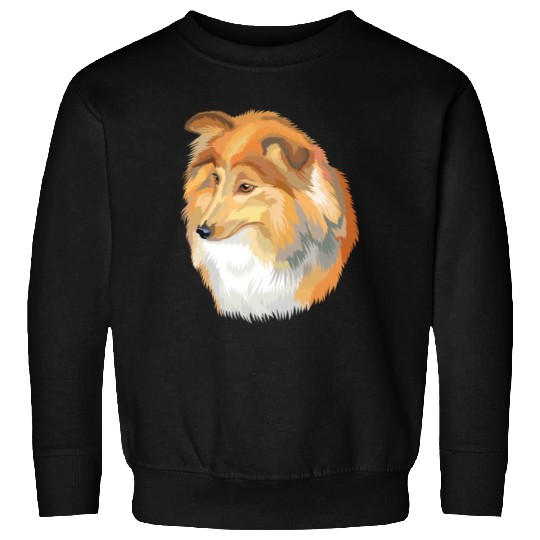 Cute Sheltie Dog Watercolor Painting Sweatshirts
