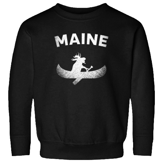 Maine , Paddling Moose Sweatshirts