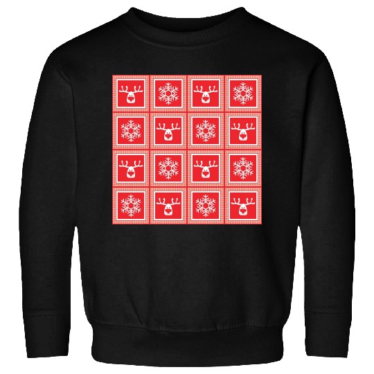 Deer Christmas patchwork Sweatshirts