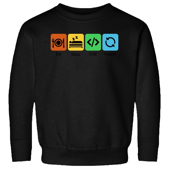 Eat, Sleep, Code, Repeat | Software Engineer Sweatshirts