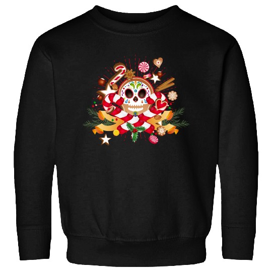 Gingerbread man Sugar Skull decor for Christmas Sweatshirts