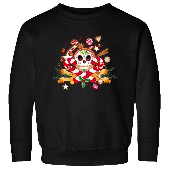 Gingerbread man Sugar Skull decor for Christmas Sweatshirts