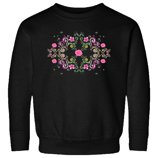 Pink flowers & hearts Sweatshirts