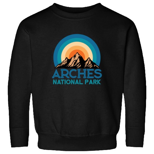 Cool Vintage Retro Arches National Park Mountain Sweatshirts
