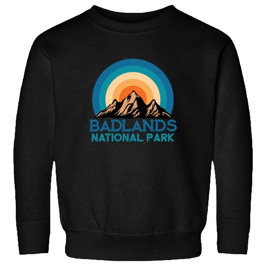 Cool Vintage Retro Badlands National Park Mountain Sweatshirts