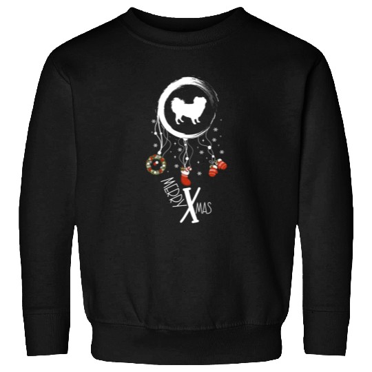 dog dreamcatcher Christmas Japanese Spaniel Sweatshirts