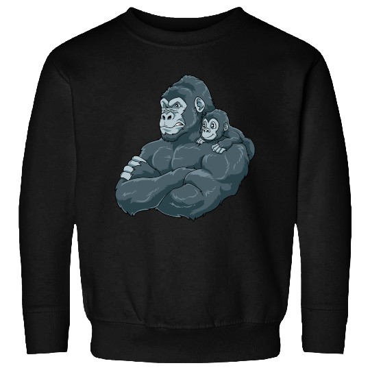 Strong Gorilla with Gorilla Kid for a Gorilla Sweatshirts