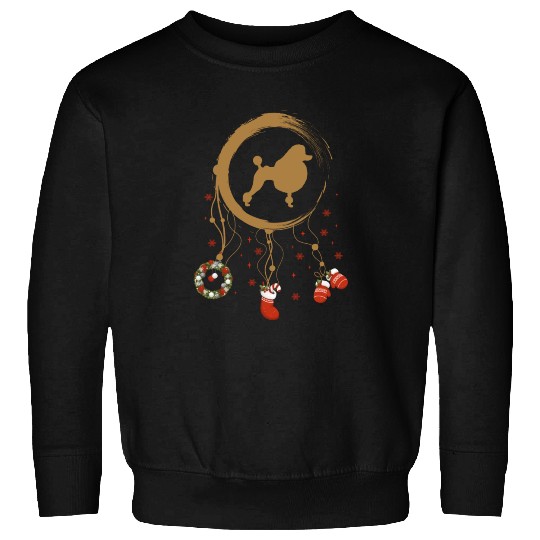 dog dreamcatcher Christmas Poodle Sweatshirts