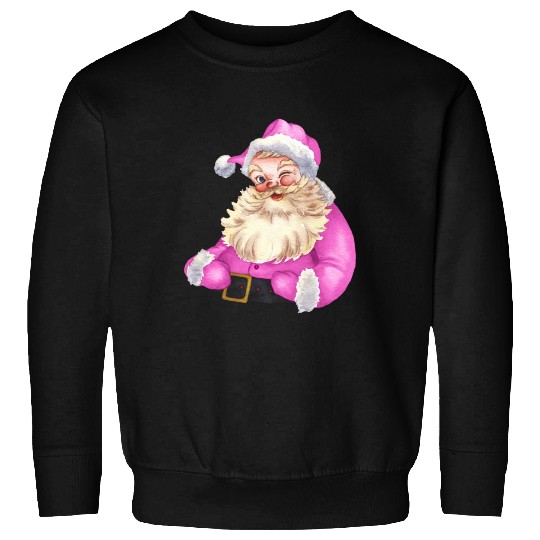 Retro vintage pink santa claus (Merry christmas) Sweatshirts