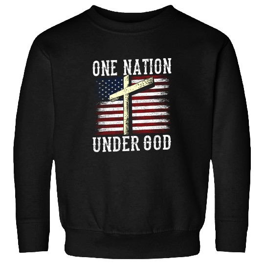 One Nation Under God America US USA American Sweatshirts