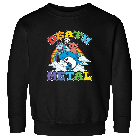 Unicorn Panda Cat Shark Love Metal Music Rock Sweatshirts