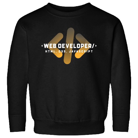 Web Developer Typography (HTML, CSS, JavaScript) Sweatshirts
