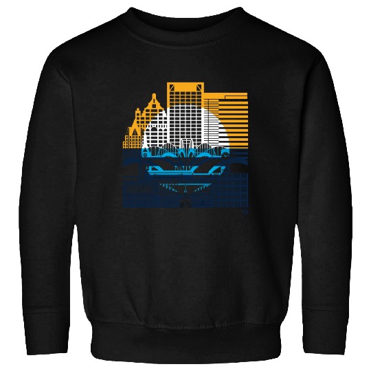 Milwaukee Skyline Squared Milwaukee Peoples Flag D Sweatshirts