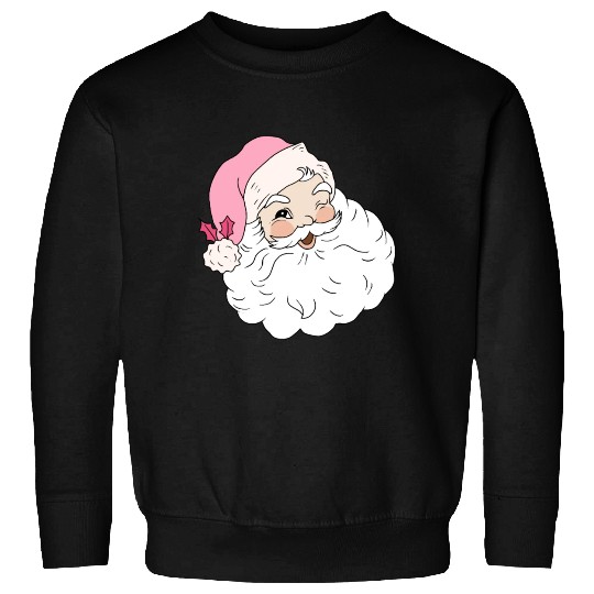Retro Vintage Pink Santa Claus Sweatshirts