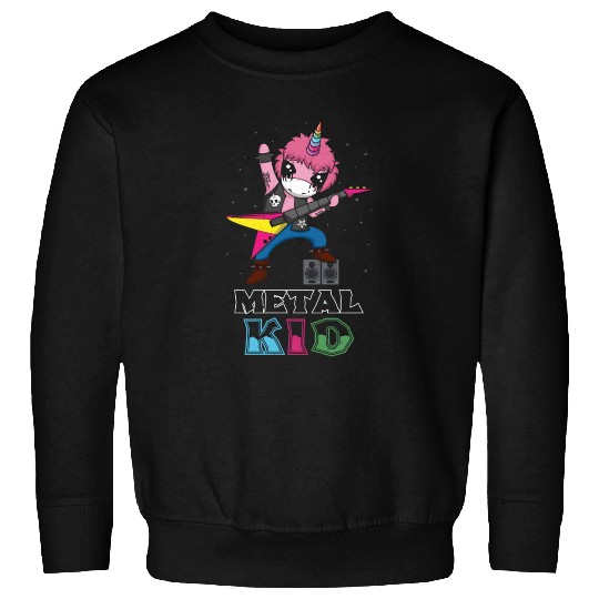 Rocker Unicorn Guitar Metal Kid Music Heavy Rock Sweatshirts