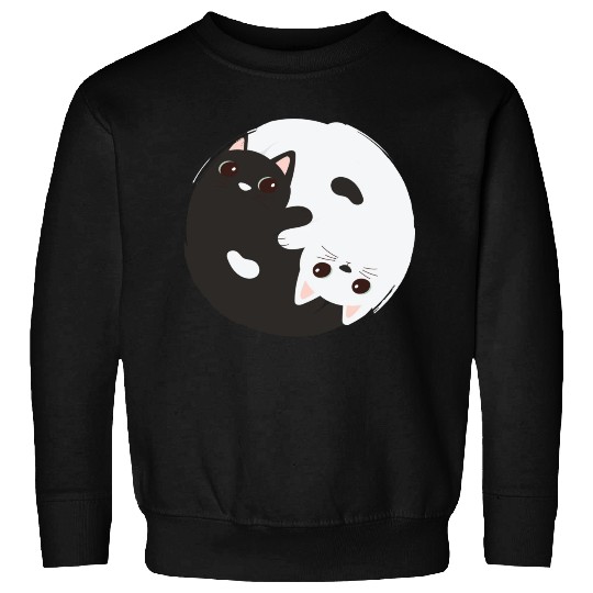ying yang cat Sweatshirts