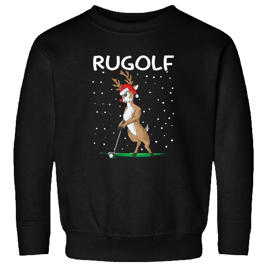 Golf Reindeer Pun Golfer Rugolf Golfing Sweatshirts