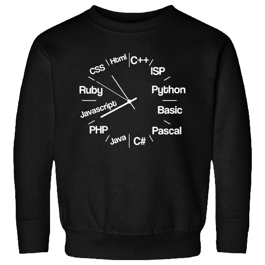 Computer Programmer Clock Programming & Coding No Sweatshirts