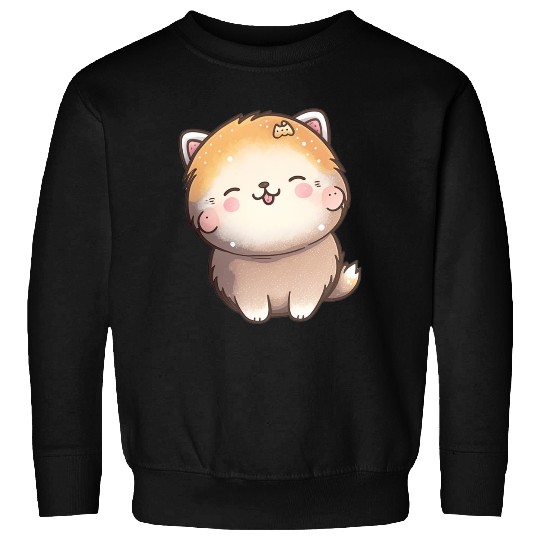 Tiny happy puppy smiling Sweatshirts