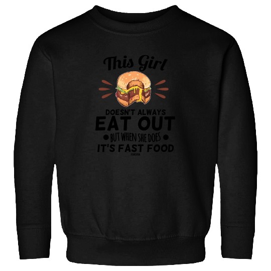 Cheeseburger for women and girls Sweatshirts