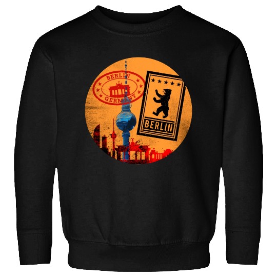 Berlin Germany German City Skyline Vintage Retro Sweatshirts