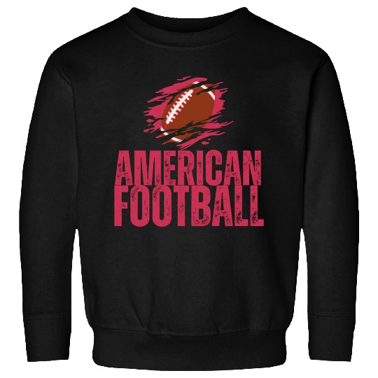 Red American Football Sport Design Game Day Tees Sweatshirts