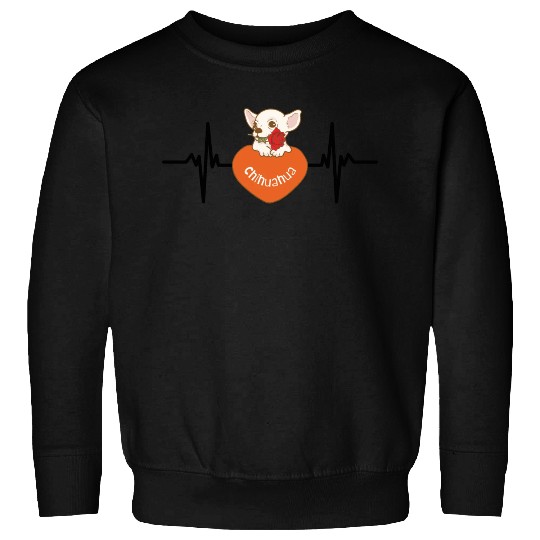 Heart Beat Chihuahua, when give the rose to belove Sweatshirts