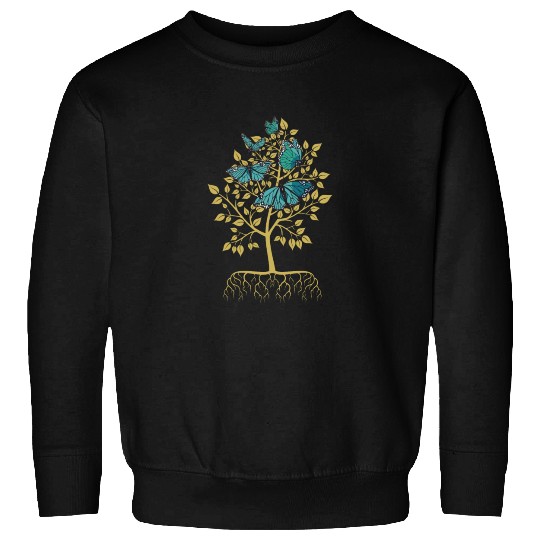 Butterfly Tree Beautiful Animal Butterflies Tree Sweatshirts