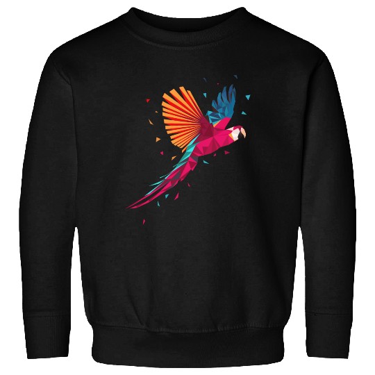 Macaw Parrot Geometric Bird Parakeet Ornitholog Gi Sweatshirts
