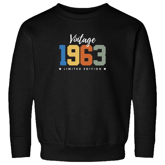 60 Years Vintage 1963 Retro 60th Birthday Sweatshirts