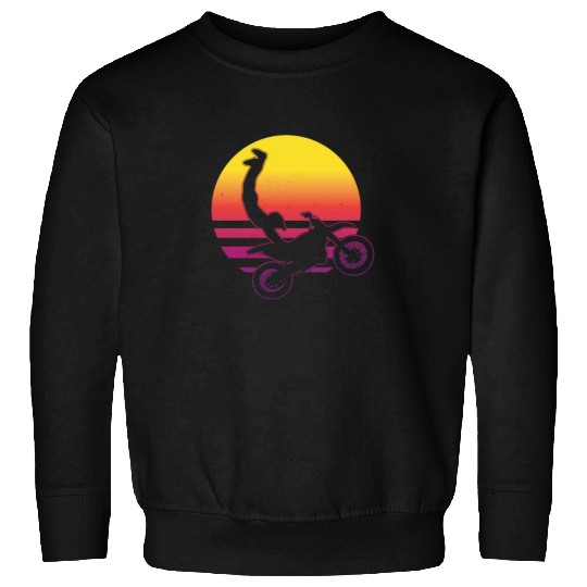 Motocross Jump Vaporwave Sunset Dirtbike Stunt Sweatshirts
