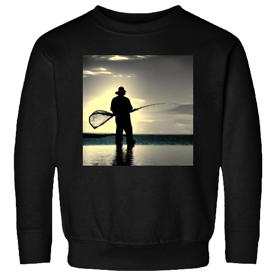 Fishing fish lifestyle fisherman with fishing rod Sweatshirts